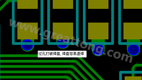 PCB設(shè)計案例分析：過孔破焊盤，造成SMT虛焊