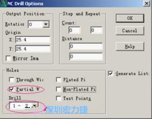 轉(zhuǎn)完Gerber后，接著還需轉(zhuǎn)鉆孔，通孔和盲、埋孔的轉(zhuǎn)法有所不同，轉(zhuǎn)通孔只須點擊Add，在彈出的窗口Document Name輸入文件名