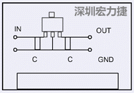 圖3：降壓電路的PCB設(shè)計(jì)示例。