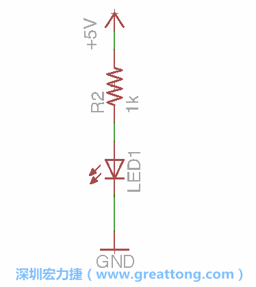 如圖所示放置一個開關（switch）、10K電阻器（10k resistor）和0.1μF的電容（0.1μF capacitor），并把開關的一端連到接地端上。