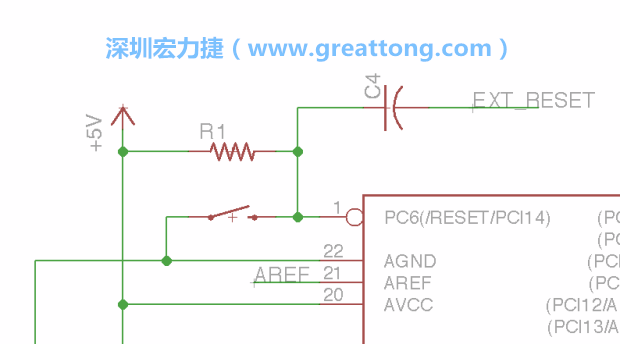 很多PCB設計者的設計不符合人體工學，他們使用很小的按鈕、不方便的元件配置和難以解讀的標簽，千萬不要變成這樣！這次我們的設計有一個大小合適的重置按鈕（reset button）和可以清楚辨認是否已經接上電源的LED指示燈。