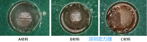 圖14- 冷球拉力試驗(yàn)后，光學(xué)顯微鏡下的失效模式