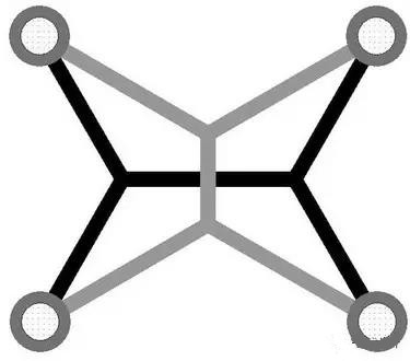 灰色Steiner樹不是最優(yōu)的，但黑色Steiner樹是最優(yōu)的。